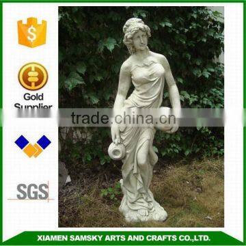 garden life size fiberclay lady antique statues for sale