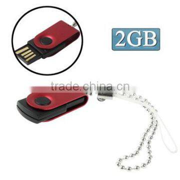 factory cheap gift Customized Logo Wholesale Mini Rotatable USB2.0 Flash Disk (2GB)