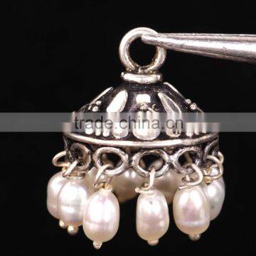 925 Solid Sterling Silver Wholesale Jhumka Bali Beads photo-2