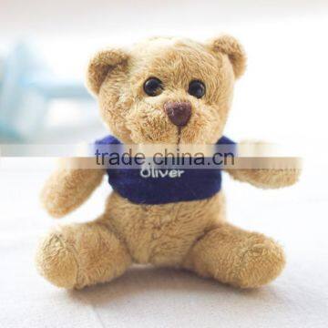 Cheap Plush Toy Couple Bears 11cm Tall Wearing Clothes/Soft Bear Toy in White or Brown/Stuffed Toy Bear of Promotional Gift photo-6