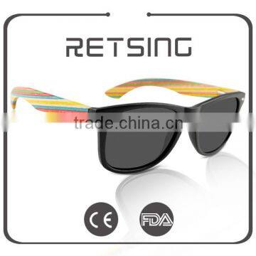 2016 Fashion Logo Engraved Designer Sunglass with Bamboo