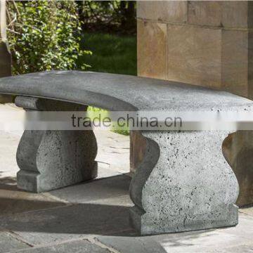 Provencal Curved Magnesium Oxide Patio Furniture Garden Bench