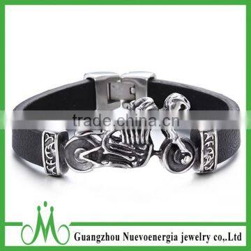 Wholesale Dubai bracelet jewelry men motorcycle bracelet leather jewelry bracelet