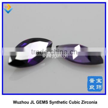 China Hot Sale Dark Amethyst Marquise Shape Cubic Zirconia Gem Stone