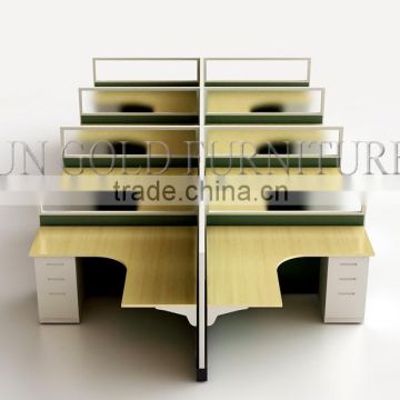 wholesale furniture china 8 seats hot popular wooden staff office workstation ( SZ-WS138)