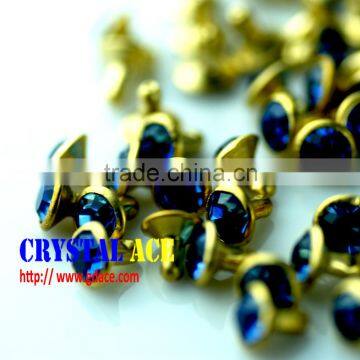 Hot sale custom rhinestone rivet,crystal rivet, Crystal rivet stone for bags