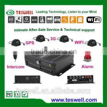 CE FCC ROHS certificate mobile dvr from Shenzhen Teswell Technology 4 channels full D1 mobile dvr on sale