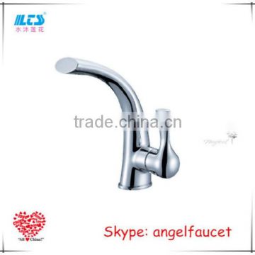 Single handle chrome plated brass basin faucet mixer