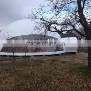 Glamping Geometric dome big steel event dome tent marquee tent pagoda event fabric tent winter tent with factory price