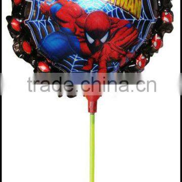 14inch laced spiderman foil balloon within stick