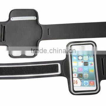 High quality cell phone armband for iphone 6 with secure magnet closure