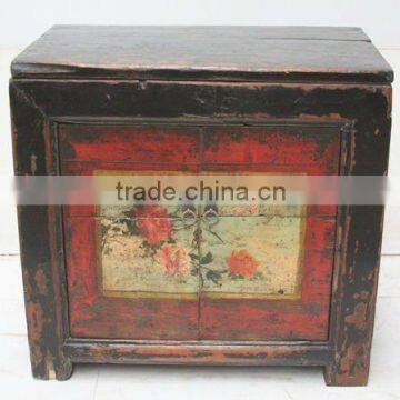 Chinese Mongolia Antique Furniture Painting Cabinet