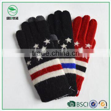 Fashion warm cheap winter touch knit gloves