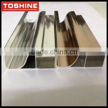 6063 T5 Clear Anodized Wardrobe Door Aluminum Profile Extrusion photo-3