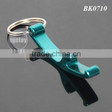 Blue Color Aluminum Anodizing Promotion Custom Camping Tools Bent Metal Aluminium Keychain Bottle Opener photo-4
