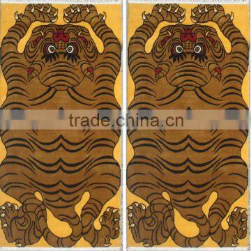 tiger woollen carpet / rugs