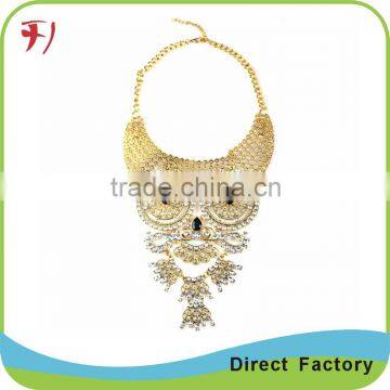 Alloy Bunish Gold Owl Necklace