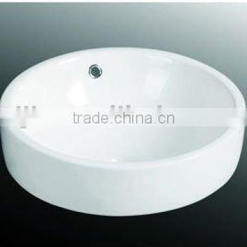 ceramic round above counter basin sink(BSJ-C832)