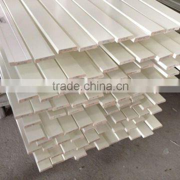 Solid white prime wood molding