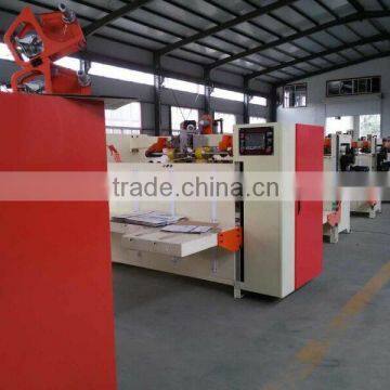 Double servo high speed semi-automatic corrugated cardboard stapling machine