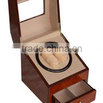 High gloss bur wood finish double Watch Winder