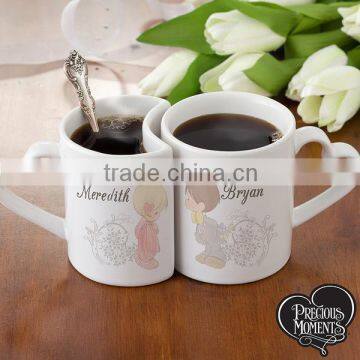 18 years factory wholesale color change heart shape handle mug with printing logo