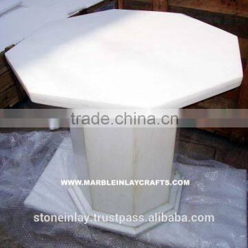 White Marble Table Pedestal