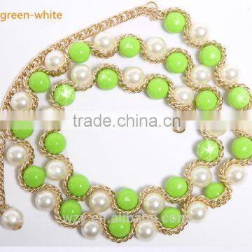 Shinning Glossy Peal Belly Dance Chain Belt photo-6