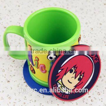 2015 New Design Fashion Soft PVC Coffee Cup Coaster photo-2