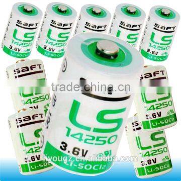 10pcs SAFT LS14250 1/2 AA Size 3.6V 1200 mAh Li-SOCl2 Lithium-Thionyl Chloride