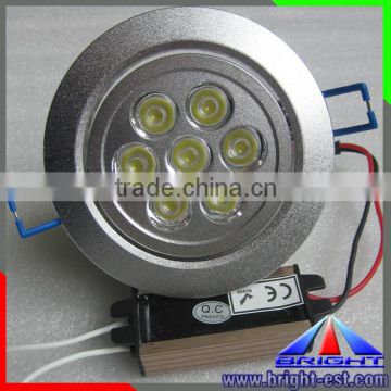 7w AC100-240V led ceiling light, 560~620 Lm 2700-7000k led ceiling light, IP50 led ceiling light with 3years warranty