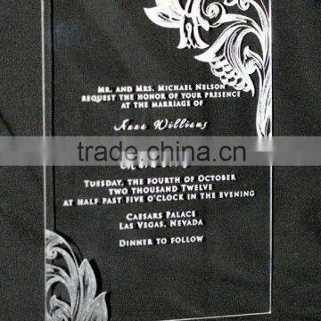 High Transparent custom decorating wedding invitations