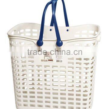 Woven styling plastic laundry basket