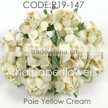 Cream, Small Handmade Mulberry Paper Flower, Wedding Party, Scrap-booking Crafts, Wholesale