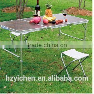 135*65cm 3 fold MDF Aluminum lightweight outdoor folding table