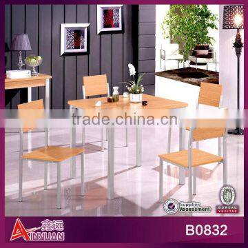 B0832 wooden 4 seaters square wooden table