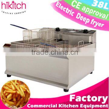 electric 2-tank fryer 2-basket restaurant deep fat steak fryer Guangzhou factory