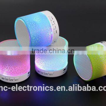 2016 new model colorful LED crackles design custom logo portable mini bluetooth wireless speaker