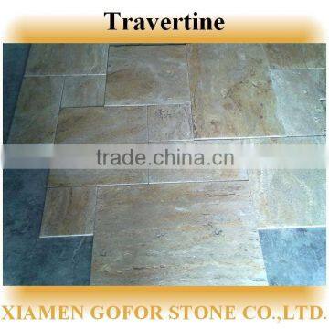 Beige color french pattern travertine tiles