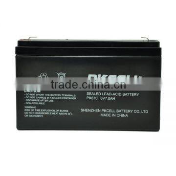 Deep Cycle 6V 7Ah Free Maintenance Sealed Lead Aicd Battery For Security Alarm