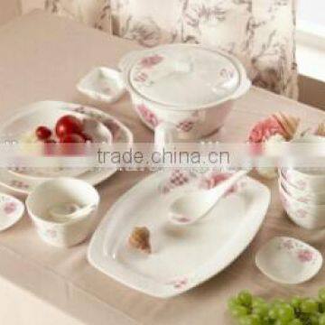 Janpanese Korean style home family bone china ceramic modern porcelain plate wholesale