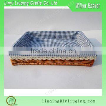 Hot factory 100% pure handcraft natural willow fruit basket with lining