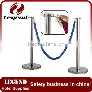 Hotel Queue Barrier Chrome Plated Rope Classic queue stand