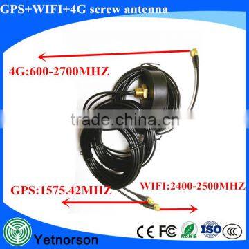 Factory direct selling multifunction car combo antenna tri-band GPS WIFI 4G antenna screw type