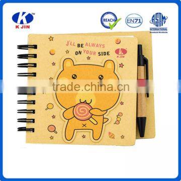 environmental protection series log color small custom memo notebook with pen