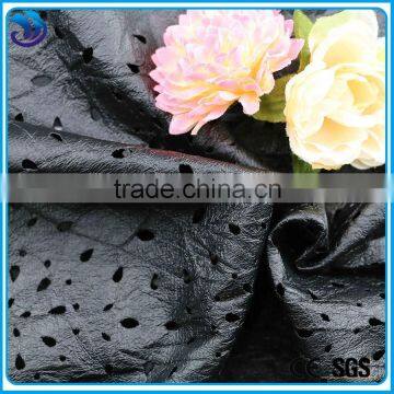 100% polyester warp suede with pu coatd and machine holes fabric for garments