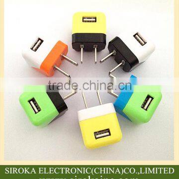 Factory Supply Jelly Color Mini USB Home Charger US Folding Plug High Quality for Android Smartphones photo-2