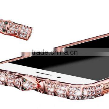 snake diamon frame case for iphone 5/6/6plus
