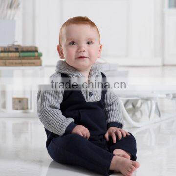 DB1201 dave bella baby clothes kid clothing autumn cotton infant clothes baby one-piece knit baby romper baby coverall babysuits