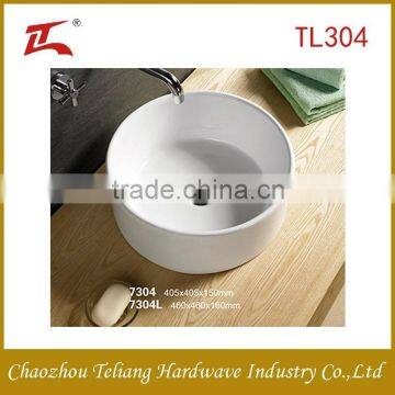 High quality ceramic counter top unique bathroom sink without faucet hole